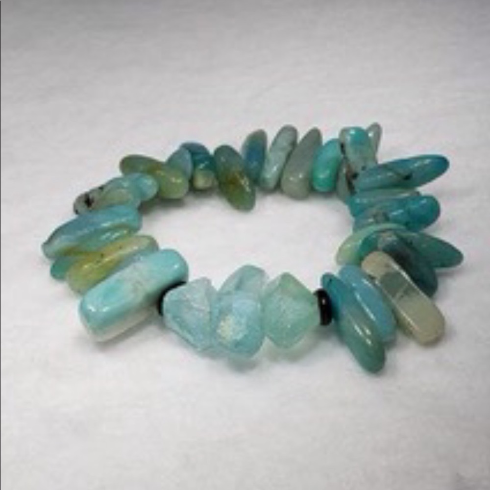 Handmade boho beaded stretchy bracelet
